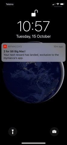 push notification customer communication