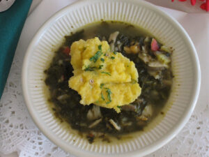 Callaloo with Fungi - Caribbean Take Out - Marinalife
