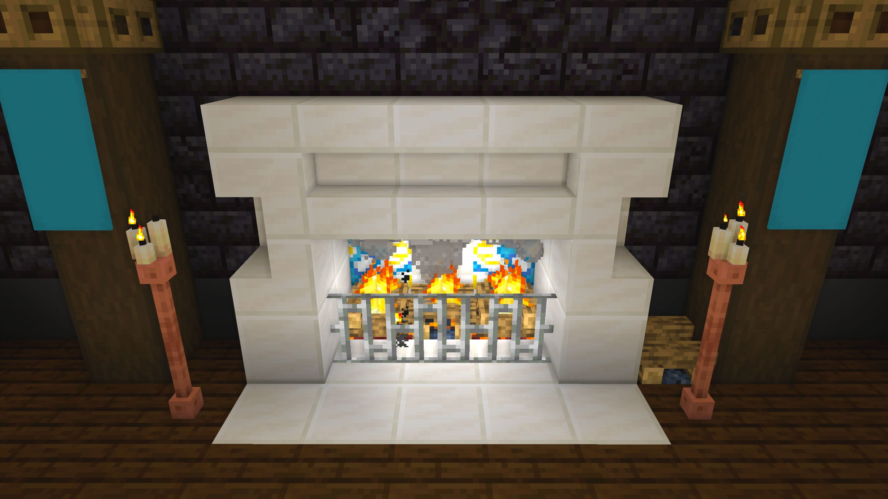 Minecraft Modern Fireplace