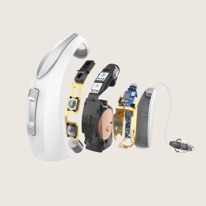Starkey hearing aid exploded view