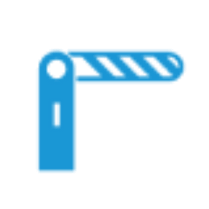 A Blue Barrier Blockade Symbol Icon