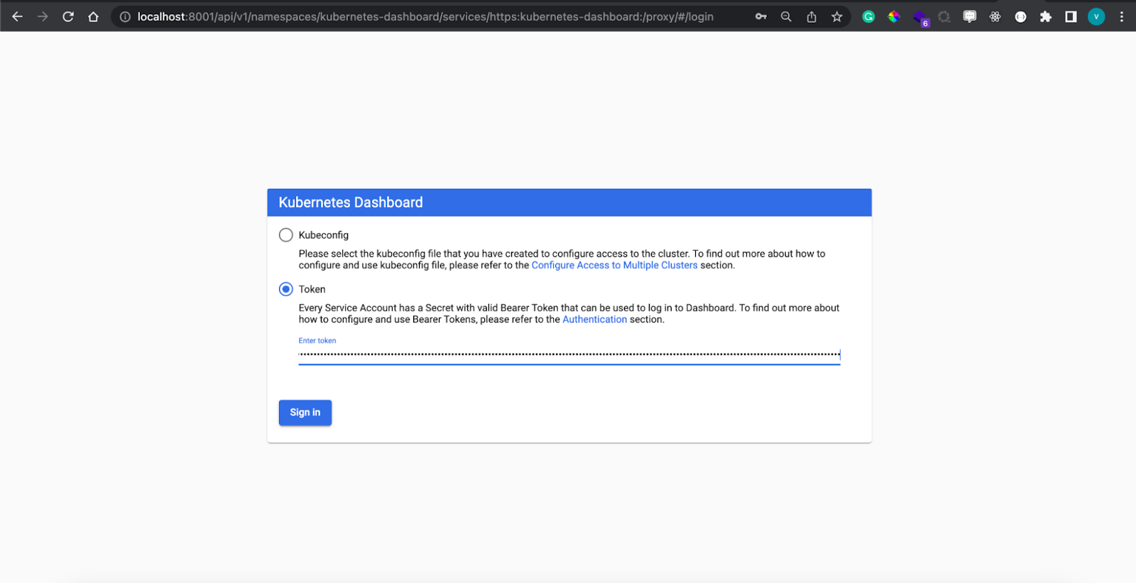 Kubernetes Dashboard