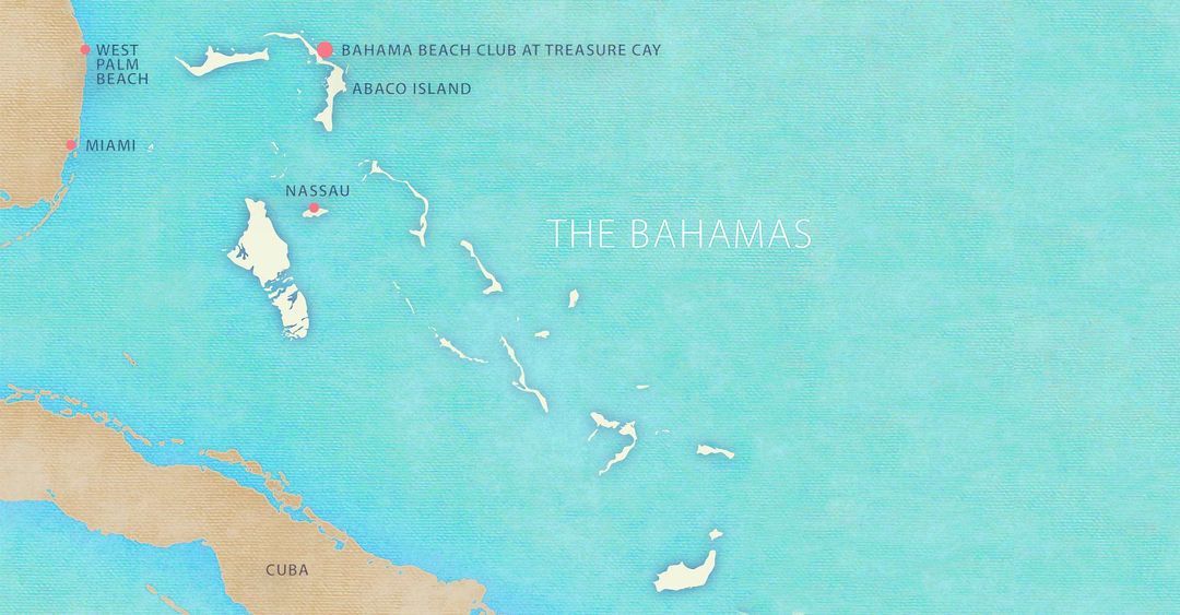 How to reach our Caribbean Resort in Treasure Cay, Abaco, Bahamas