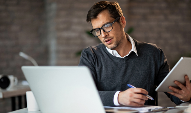 CountingWorks User working at Desk