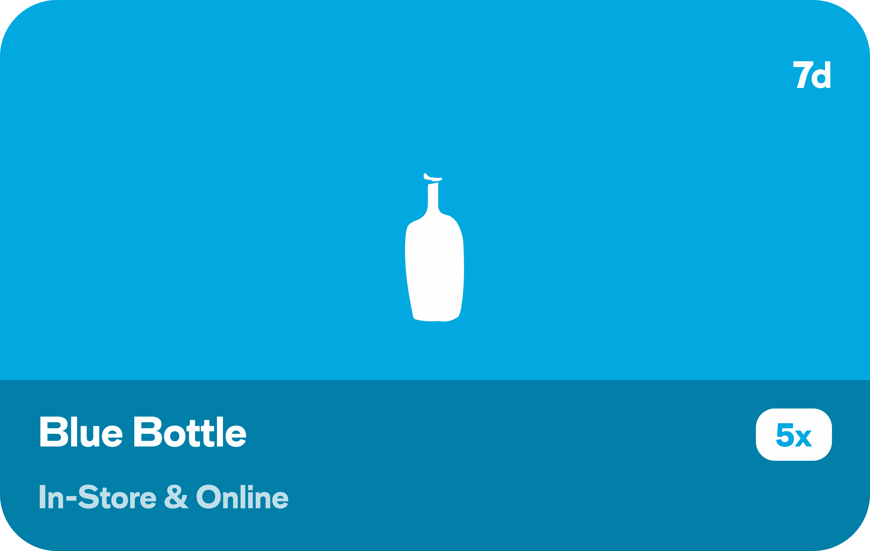 A reward bonus from Blue Bottle