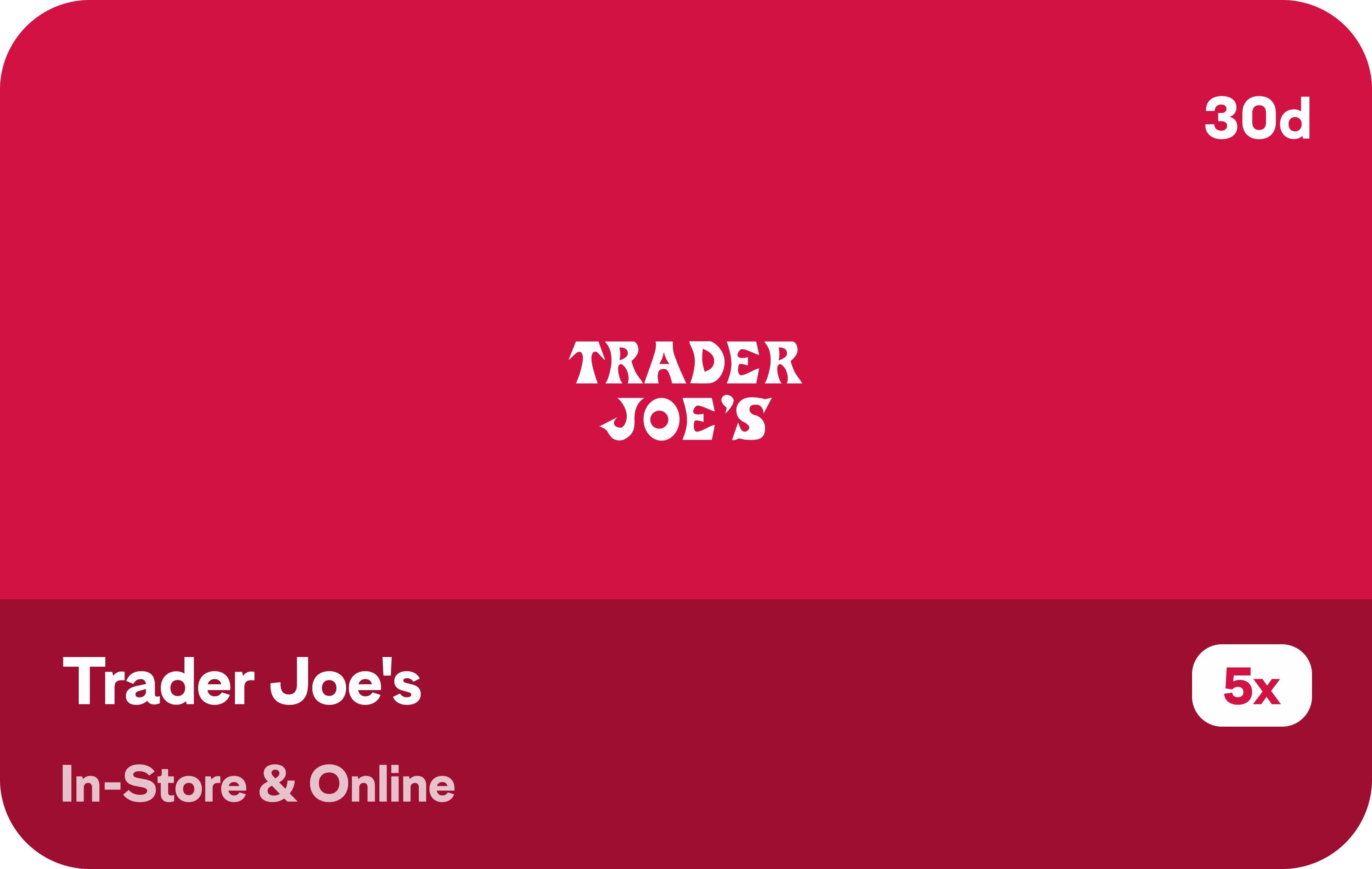 A reward bonus from Trader Joe's