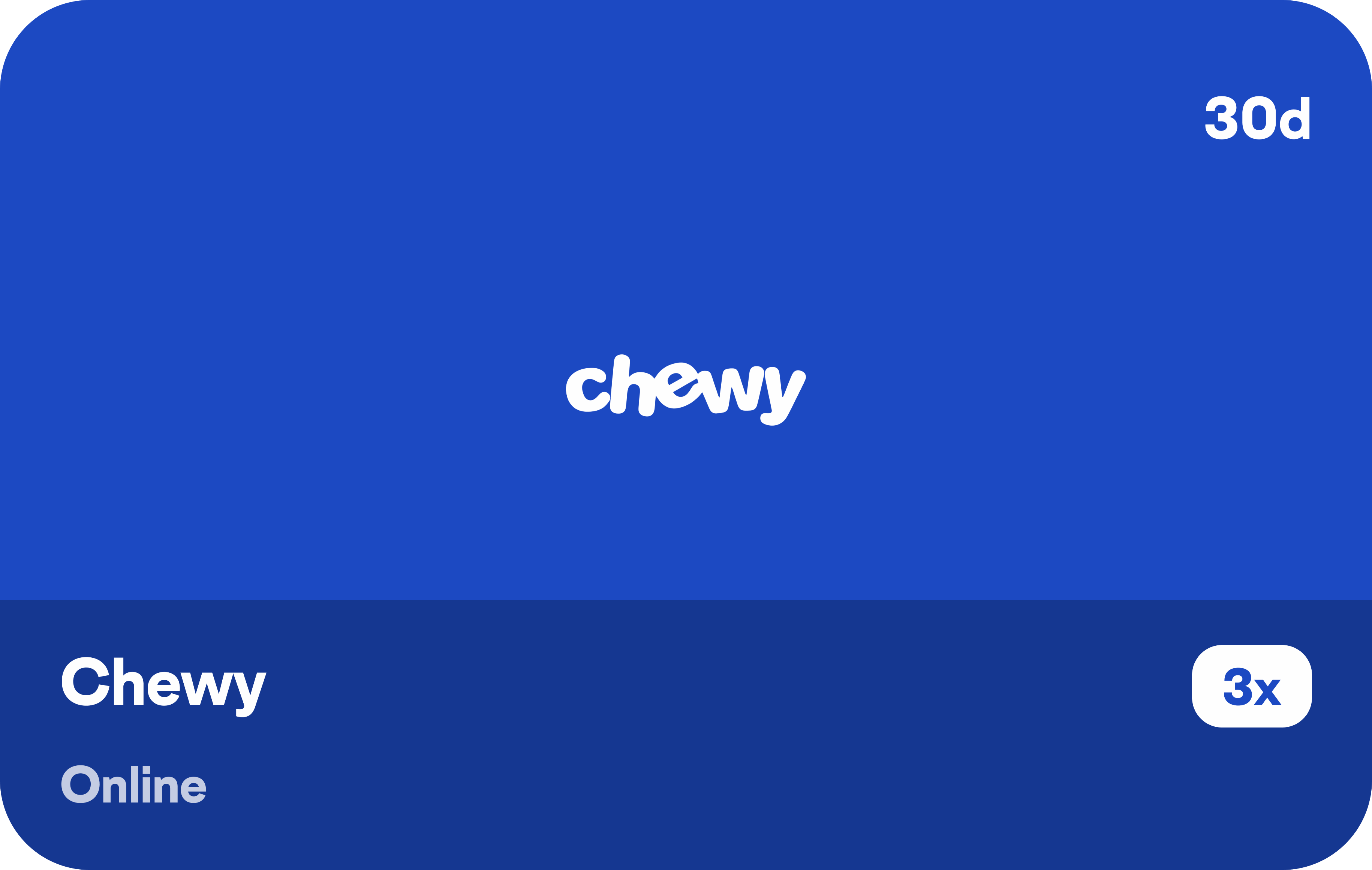 A reward bonus from Chewy