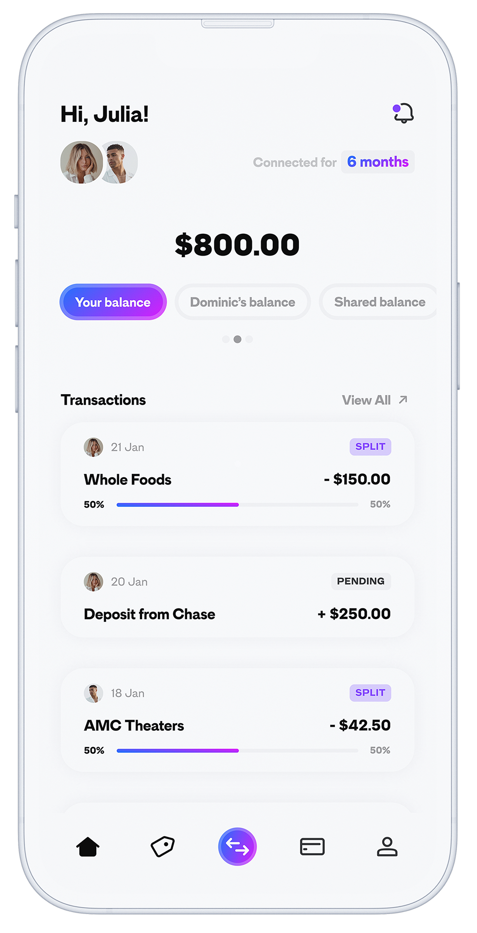 A mockup of the Ivella iOS dashboard.