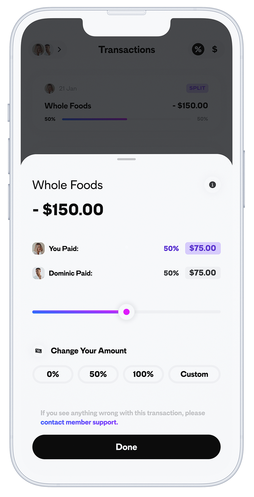 A mockup of the Ivella iOS manage screen.