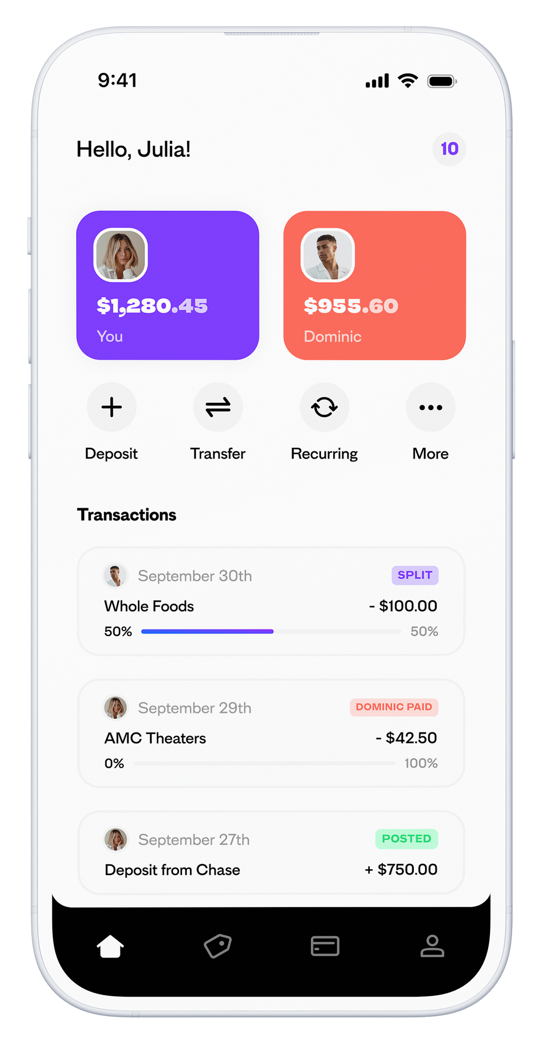 A mockup of the Ivella iOS dashboard.
