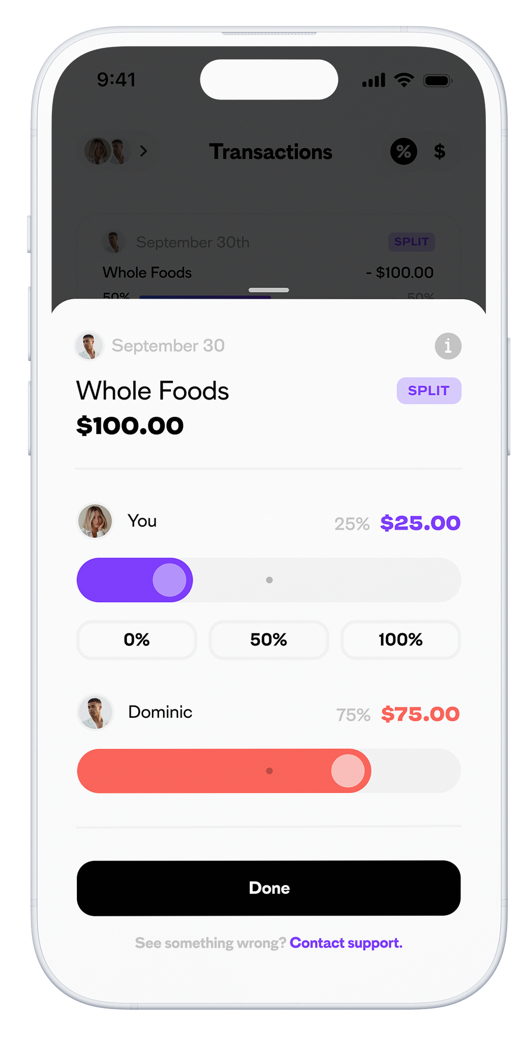 A mockup of the Ivella iOS pay & request page.
