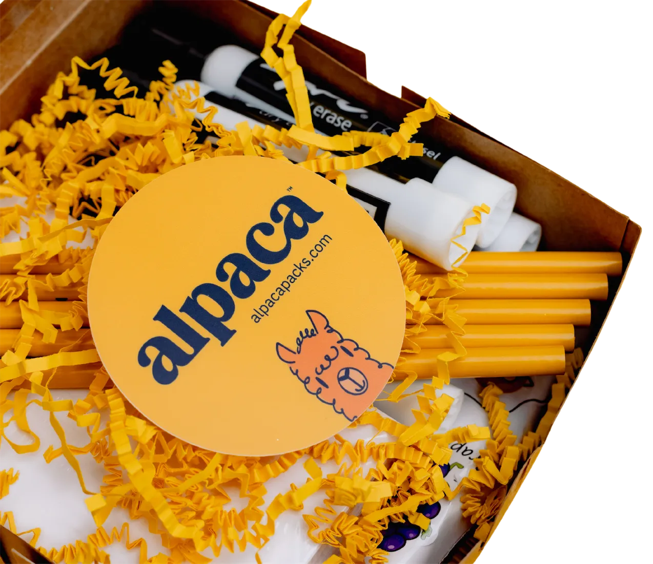 An alpaca pack boxed up and ready to give to a teacheru