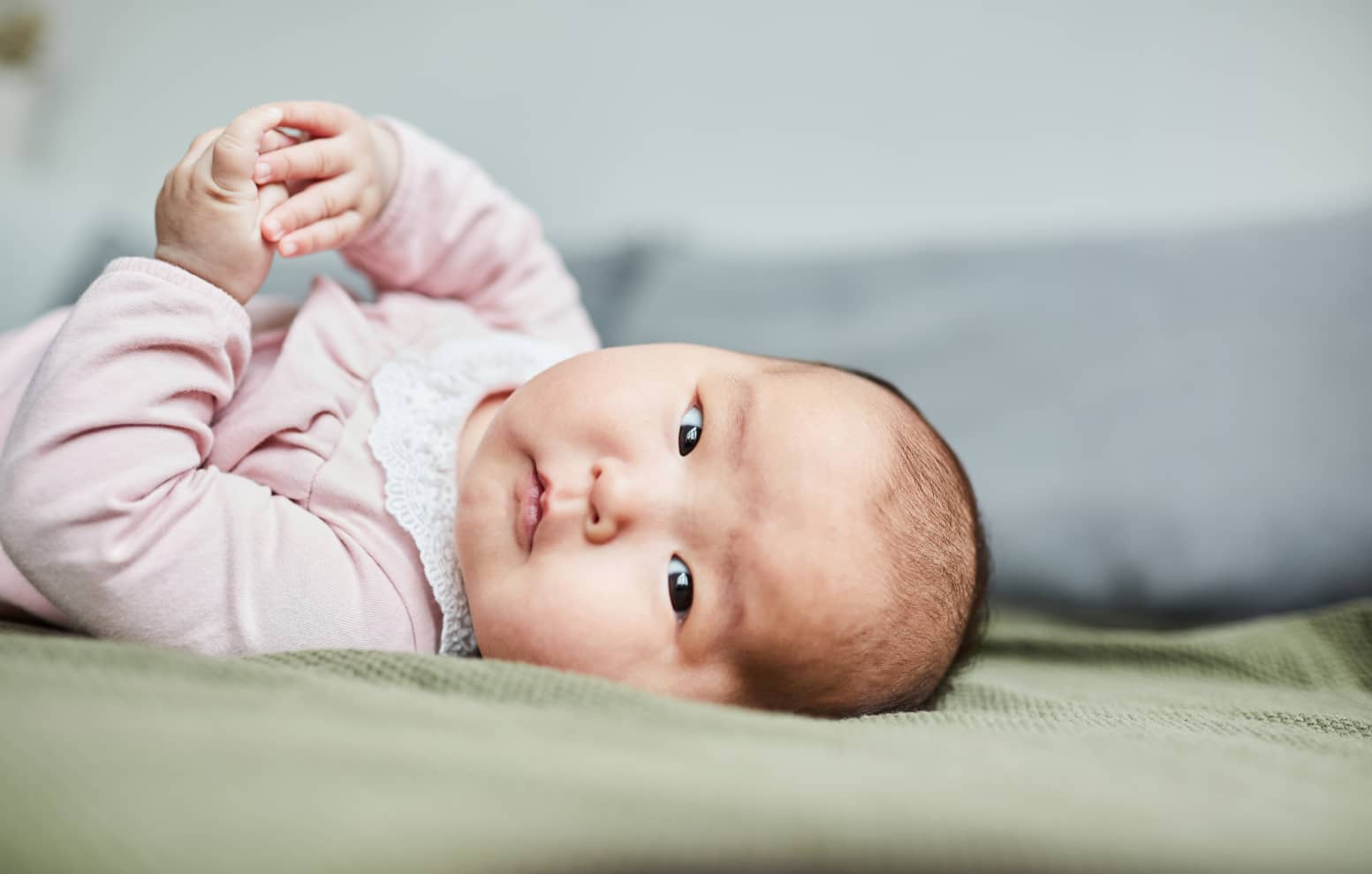 Adorable baby looking to the camera