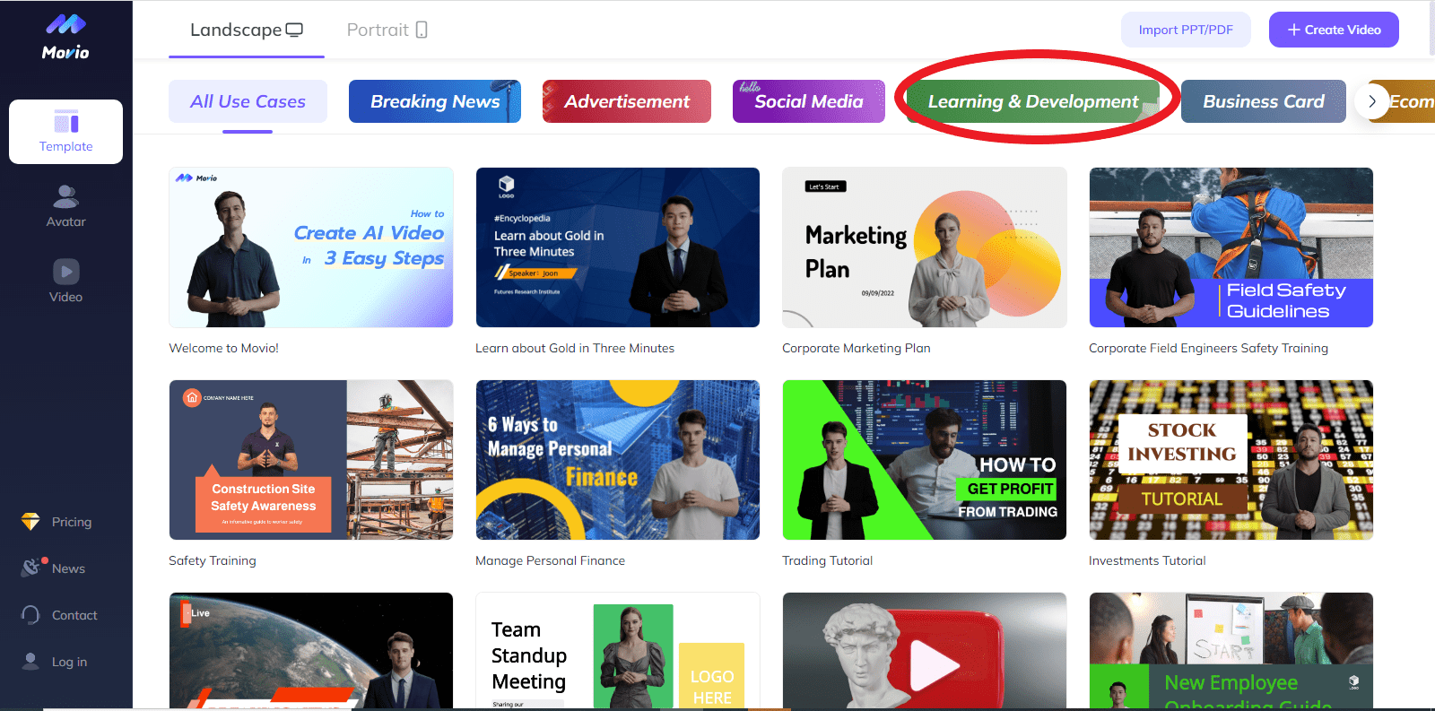 select-template-category