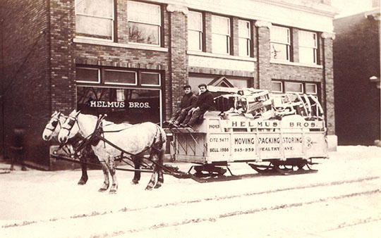 Helmus Brothers Horse-Drawn Sled, undated