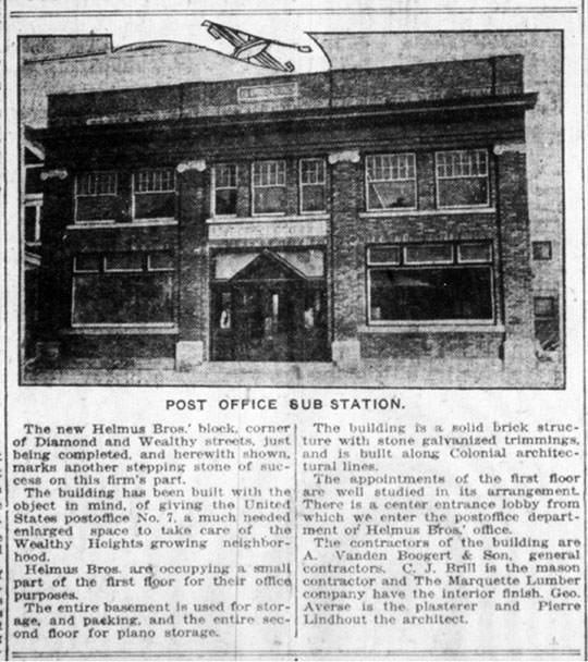 Building Announcement, Grand Rapids Herald, March 19, 1916