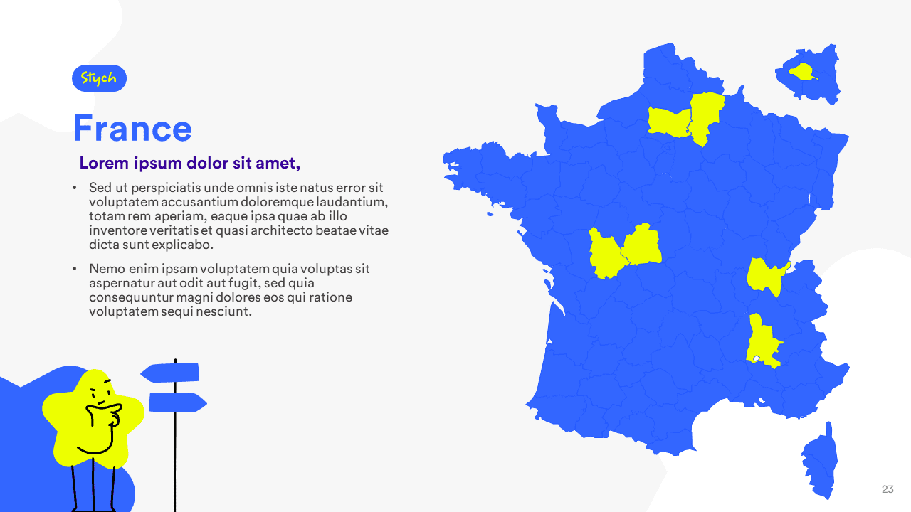 Masque PPT Stych avec carte france