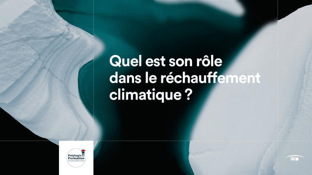 Polylogis - rôle dans le réchauffement climatique et image iceberg full page