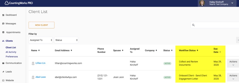 Location of Trello integration in the CountingWorks PRO dashboard