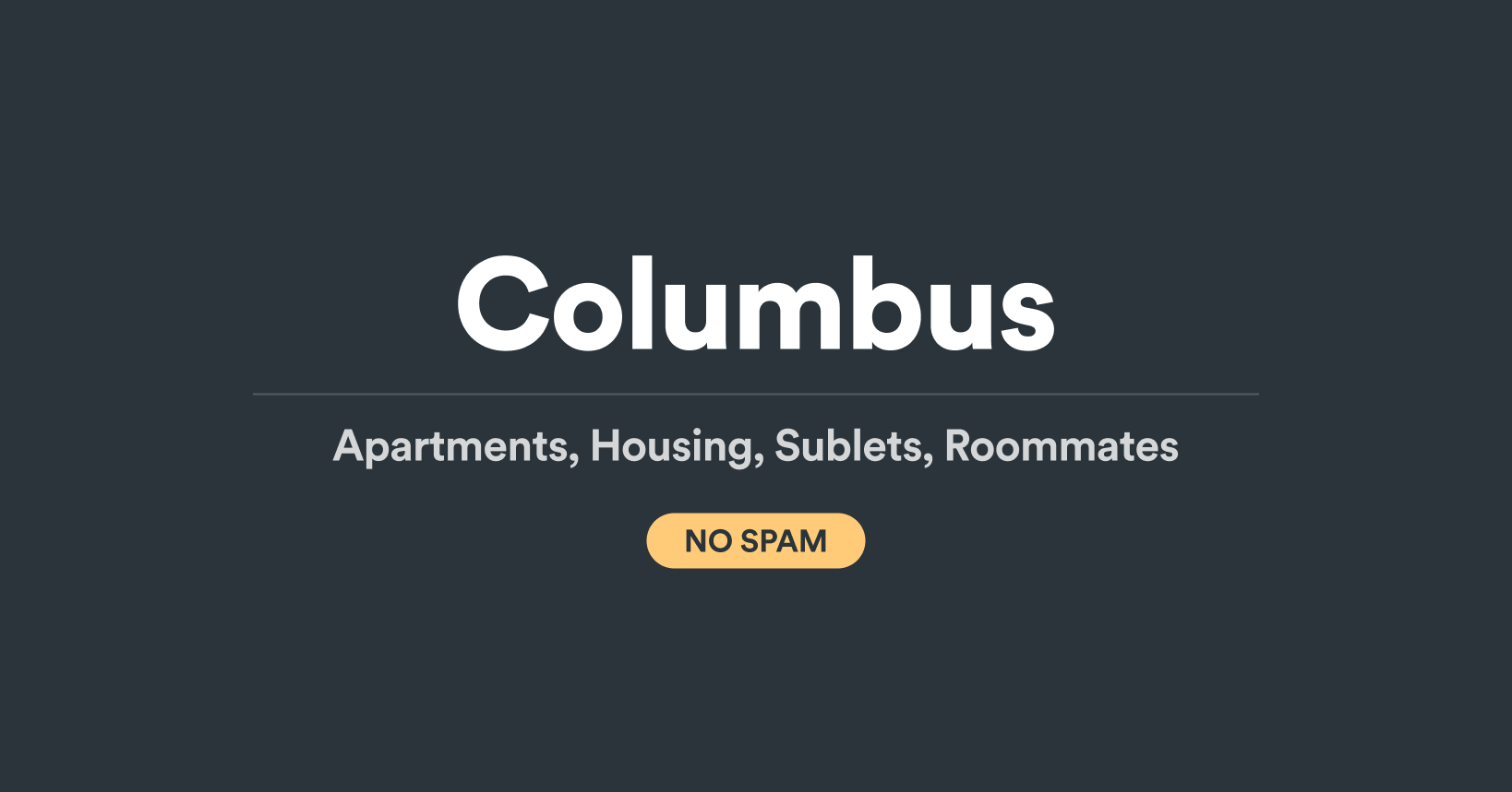 Columbus Apartments and Housing (NO SPAM) Facebook Group