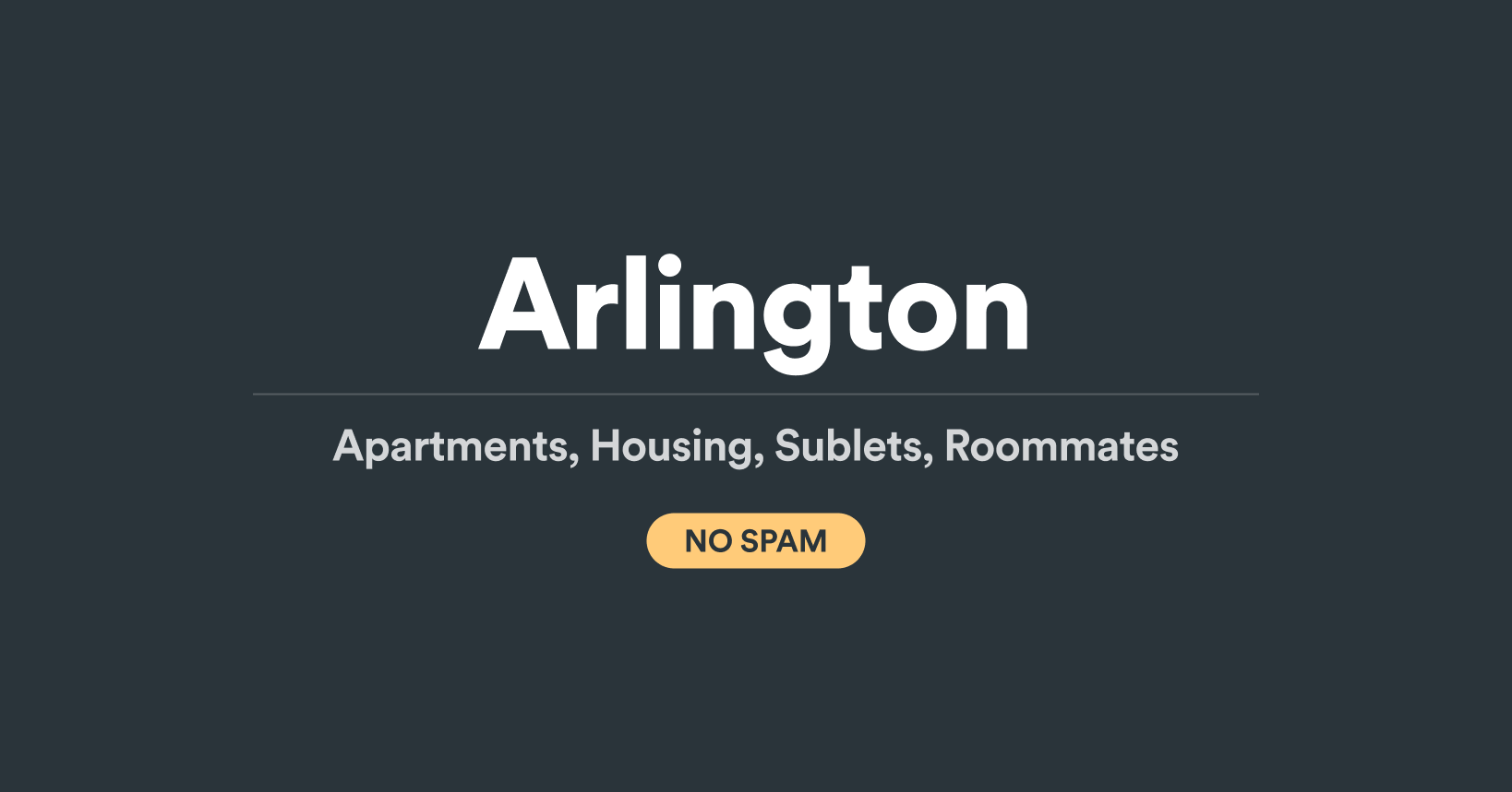 Arlington Apartments and Housing (NO SPAM) 🏡 Facebook Group