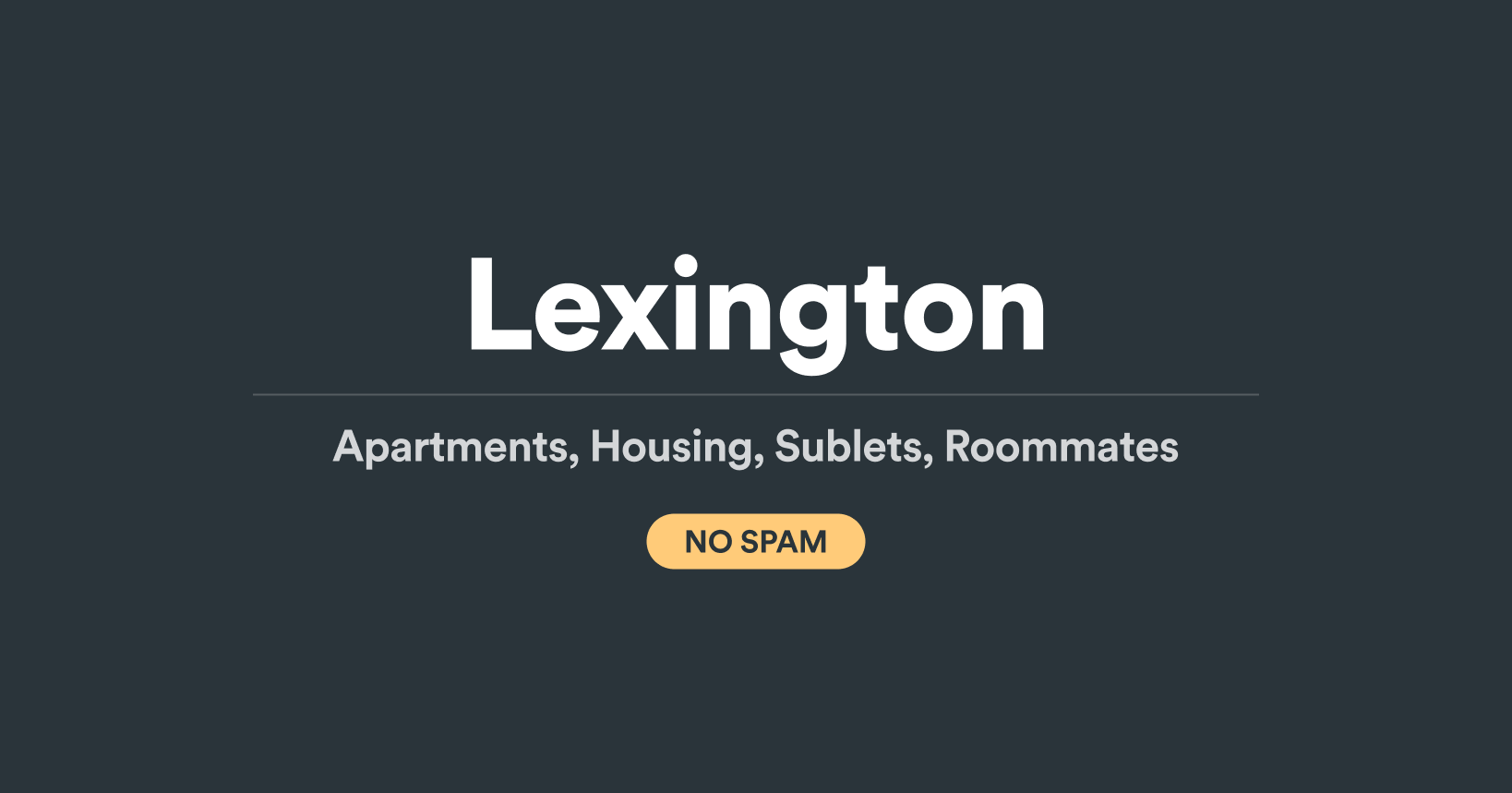 Lexington Apartments and Housing (NO SPAM) 🏡