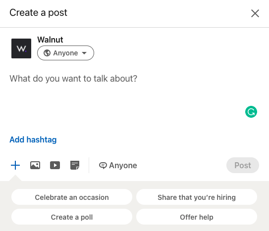 LinkedIn default suggestion