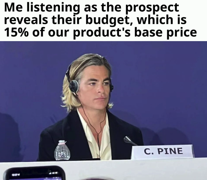 A meme about budget pains