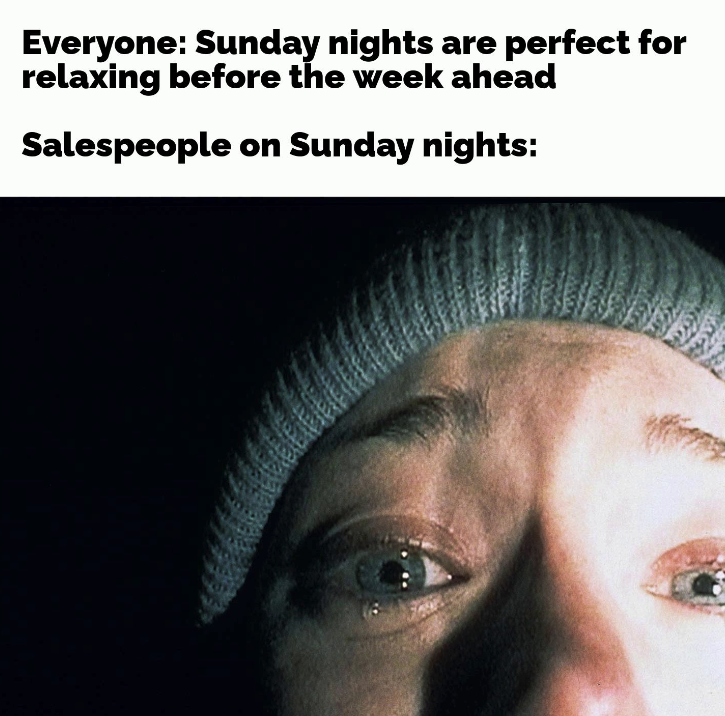 A meme about sales reps