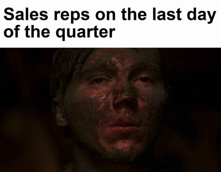 A meme about the end of the quarter