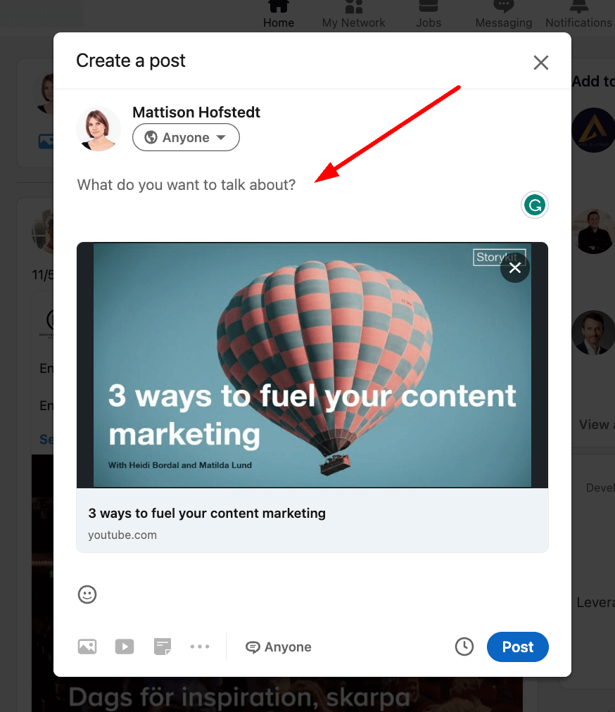 How to post a video on LinkedIn