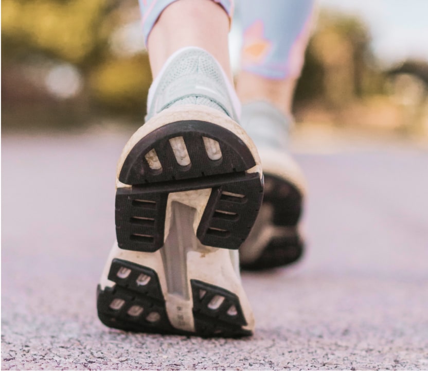 underside of shoes running