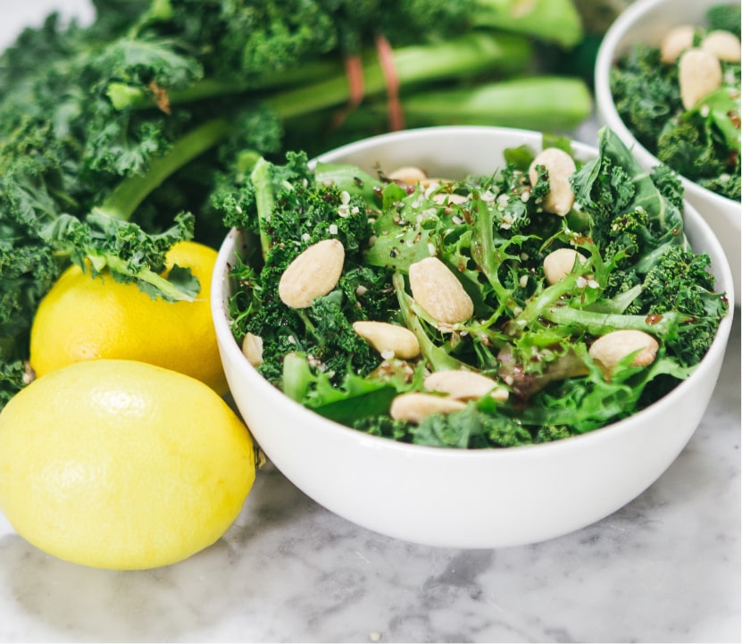 Healthy green bowl of veggies
