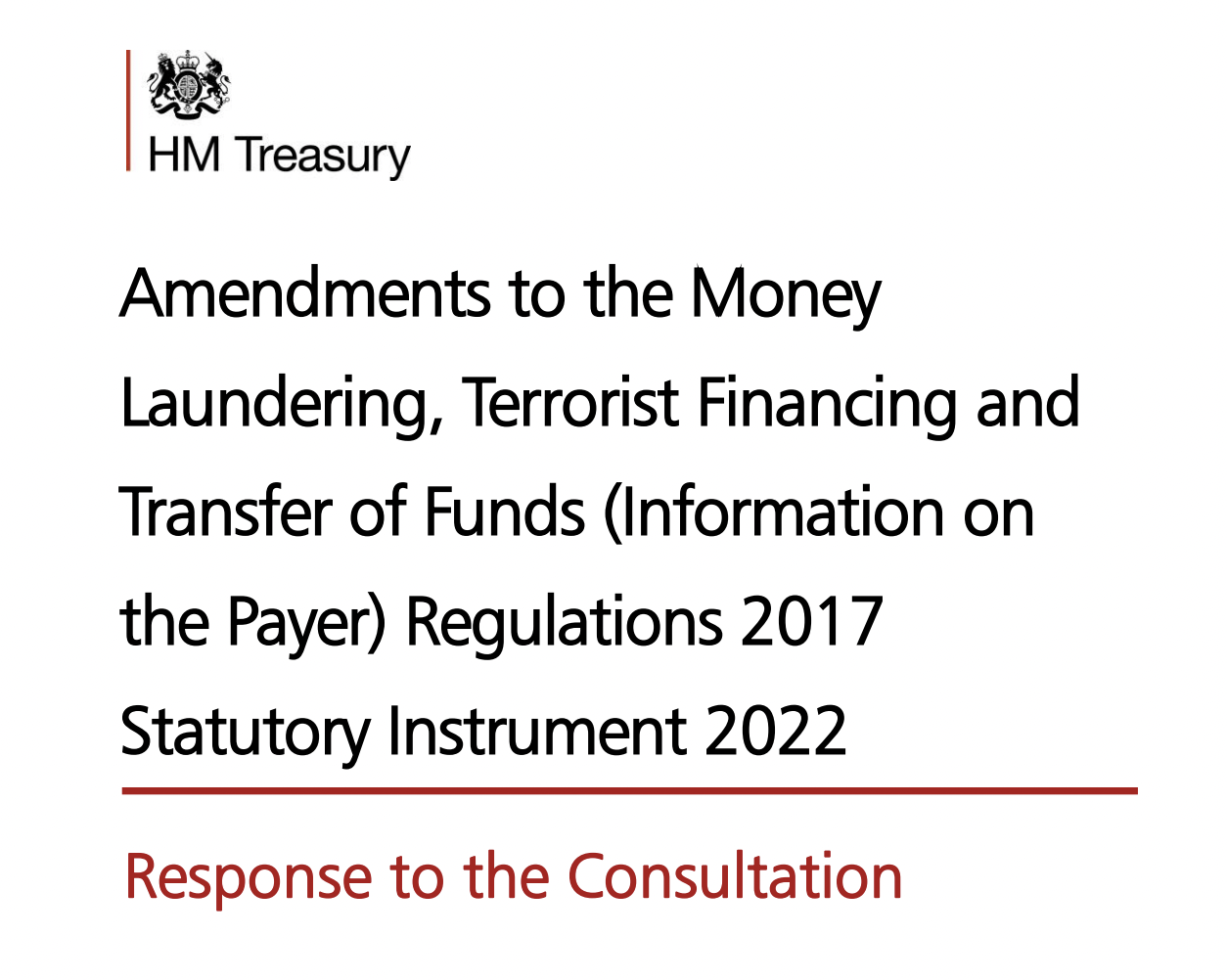 Amendments to the Money Laundering, Terrorist Financing and Transfer of