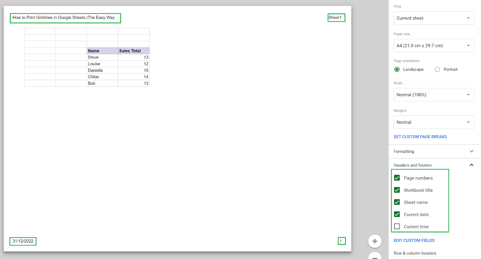 How to Print Gridlines in Google Sheets (The Easy Way!)