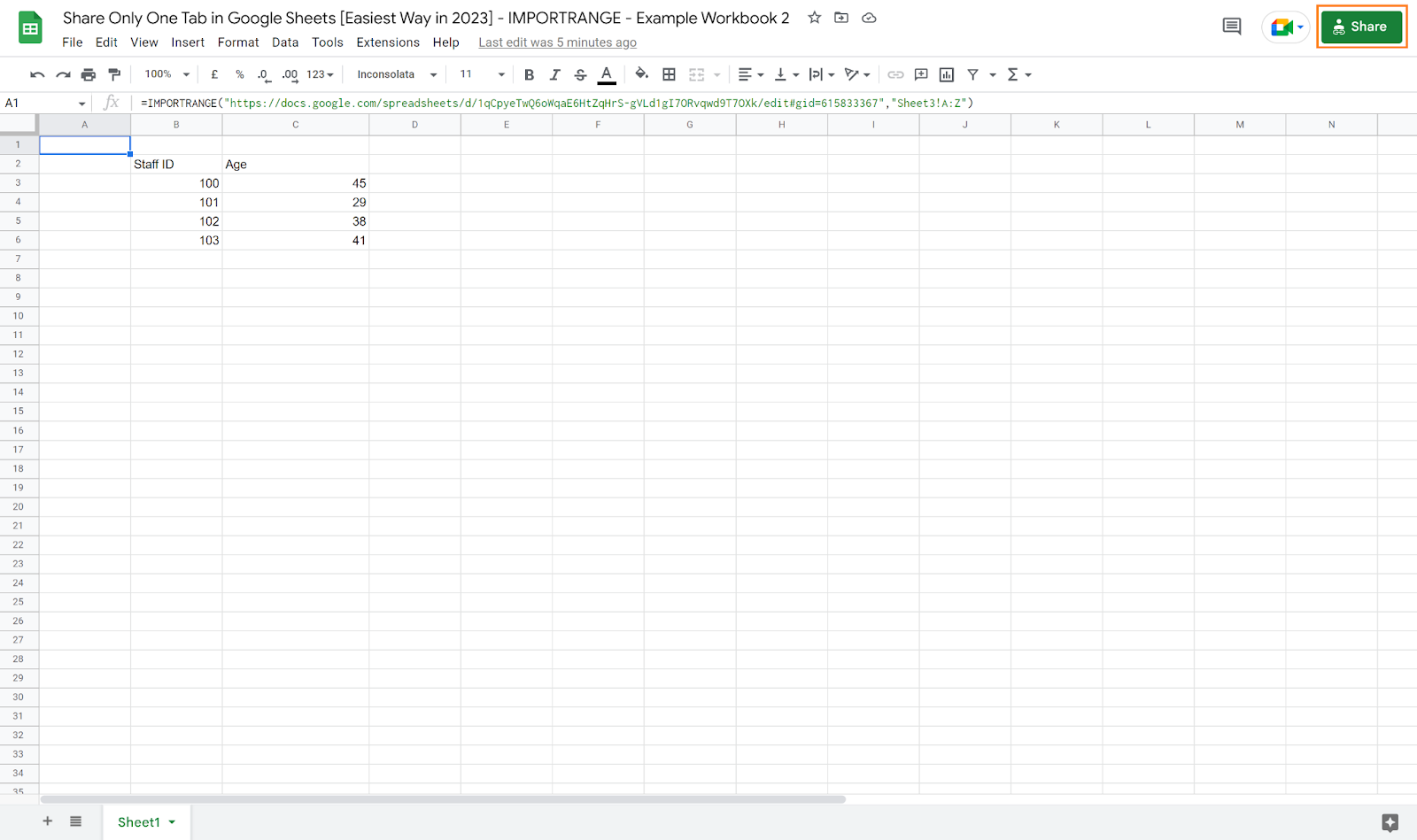 Share Only One Tab in Google Sheets [Easiest Way in 2023]