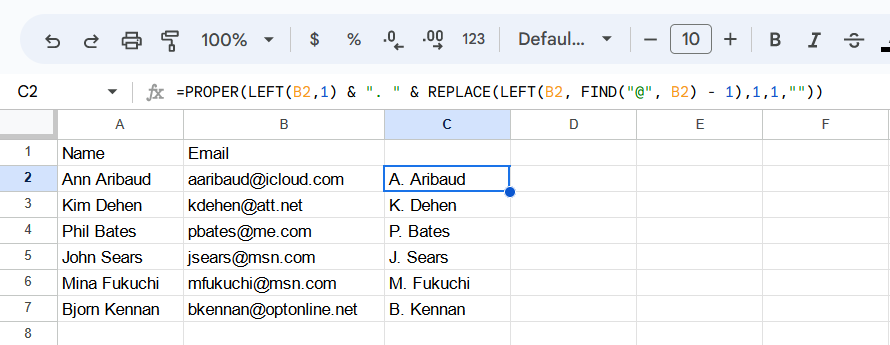 Extract Name From Email Address In Google Sheets 2023 Update 