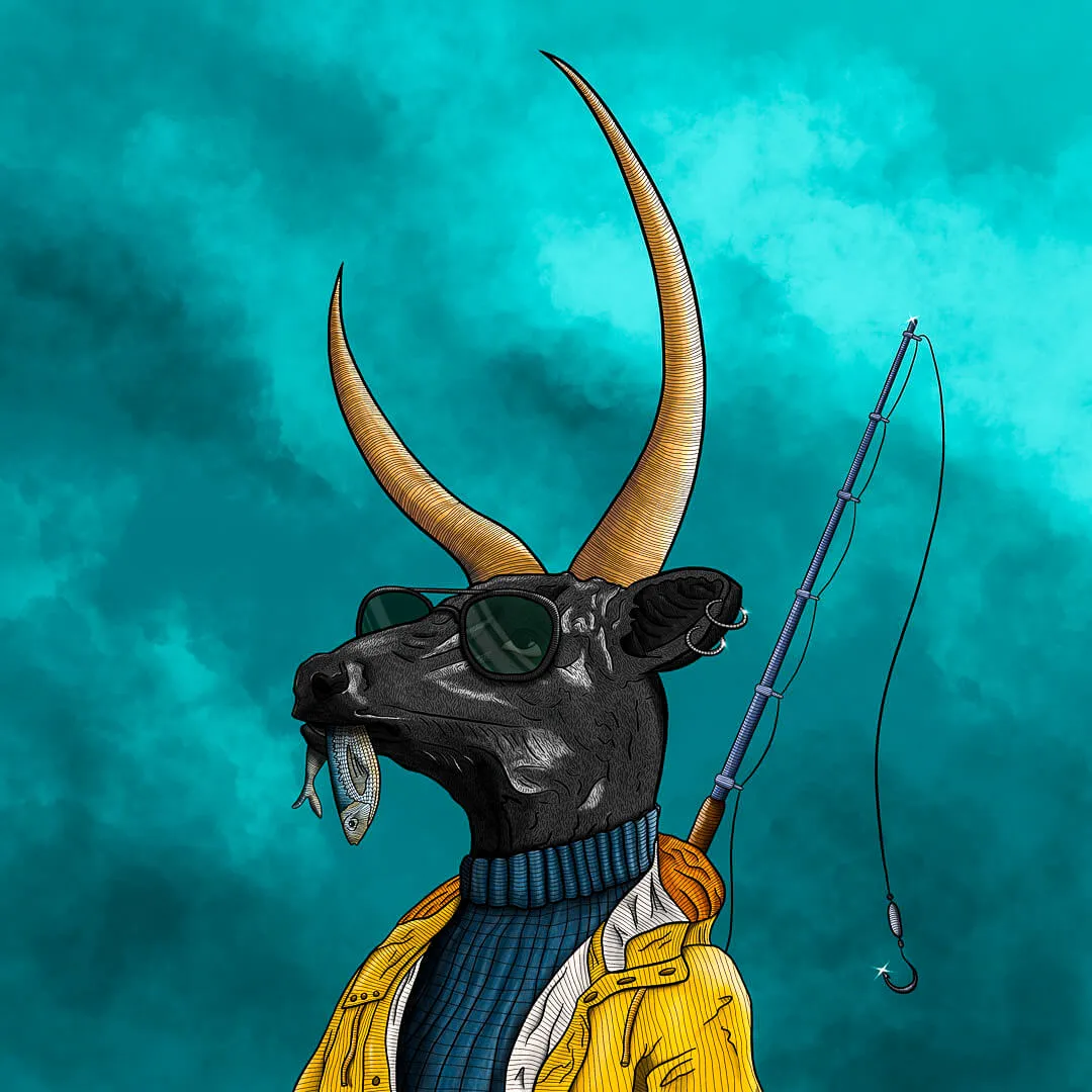 Stag Alliance NFT with fishing gear