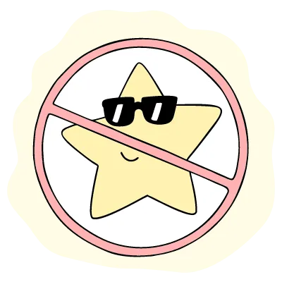 An illustration of a star wearing sunglasses