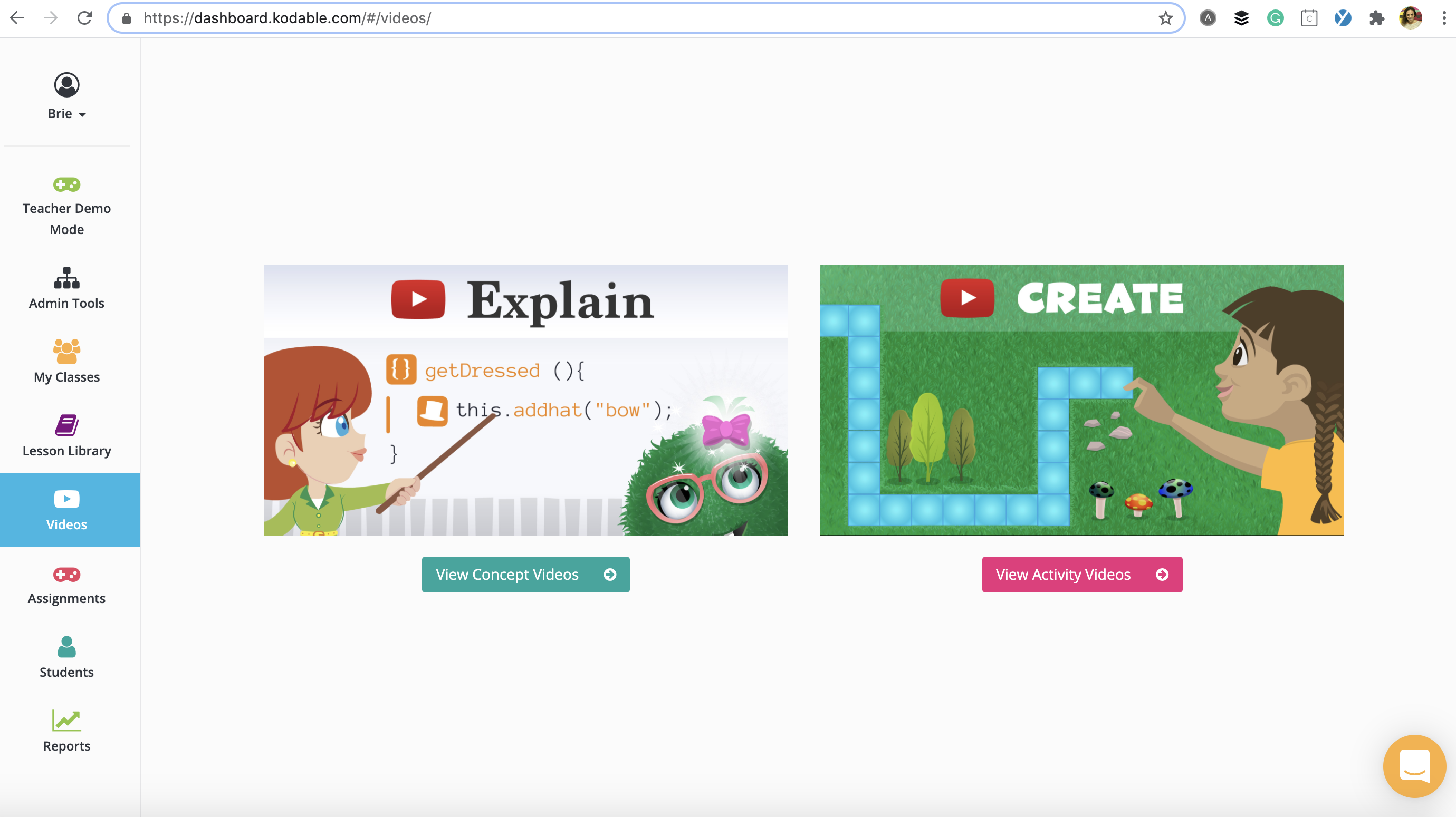 Choose from creative lessons or explanations of key concepts