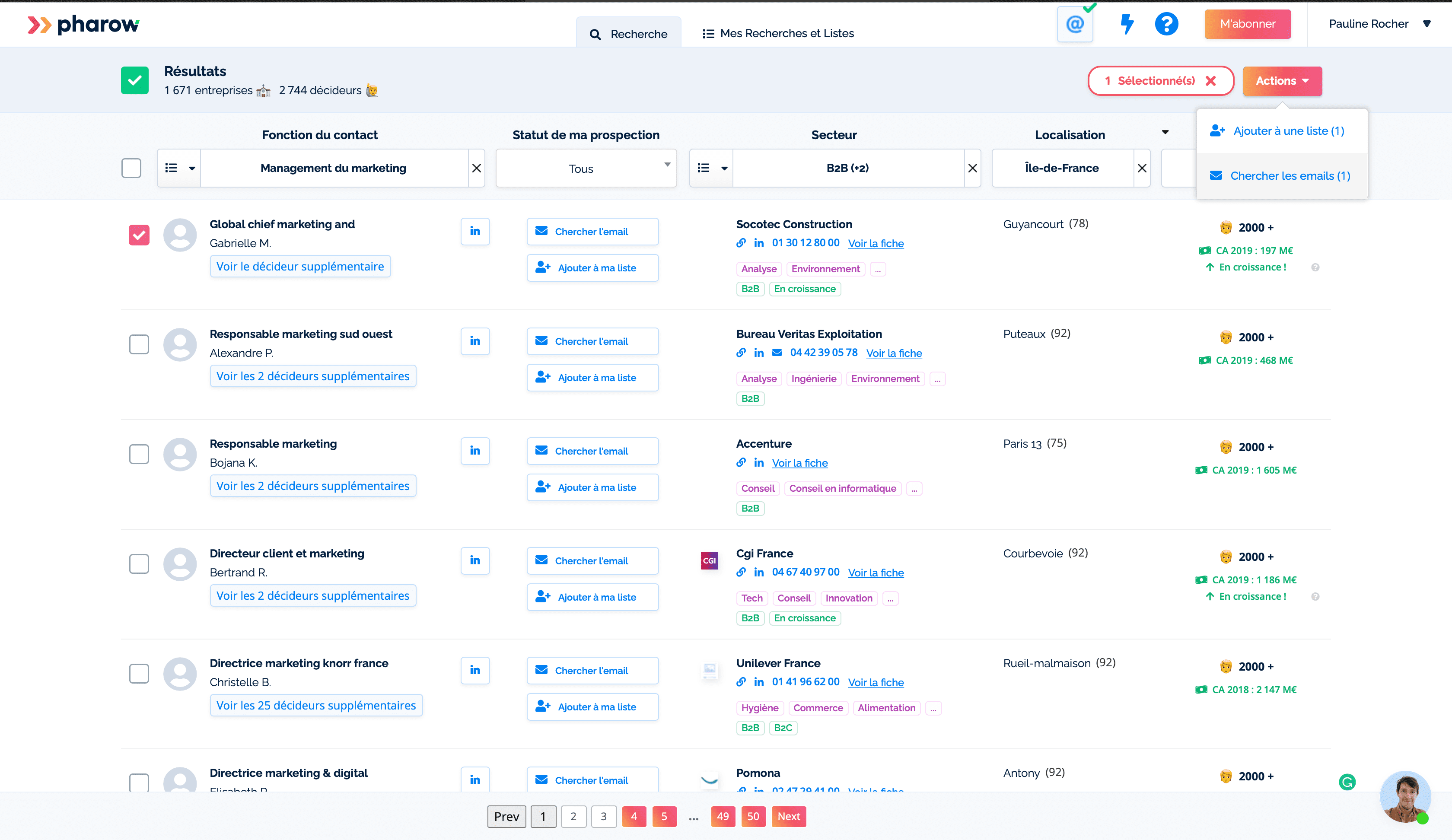 Dashboard du scraping LinkedIn avec Pharow