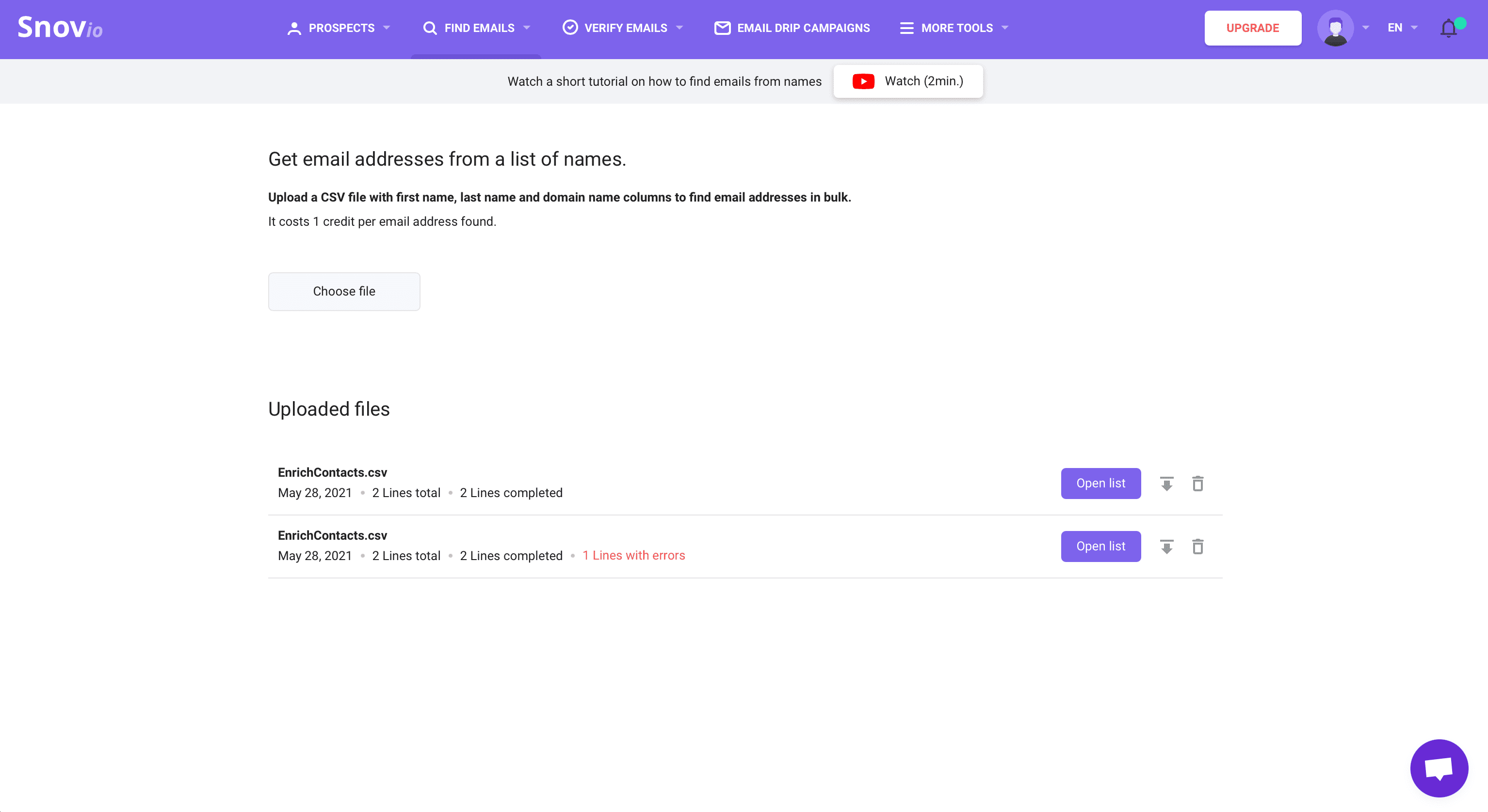 Top best Email Finder and B2B enrichment tool: Snov.io