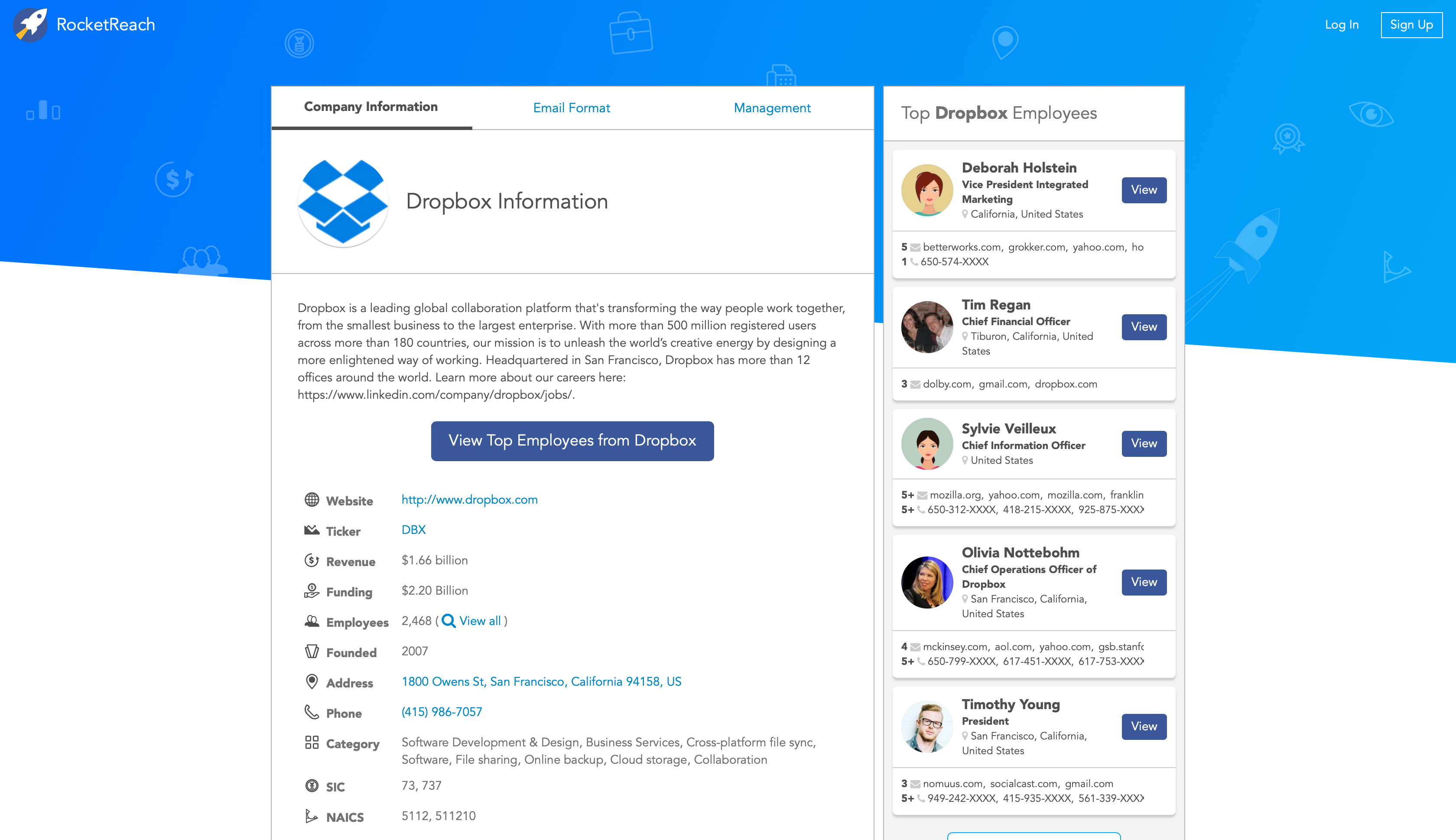Top best Email Finder and B2B enrichment tool: RocketReach