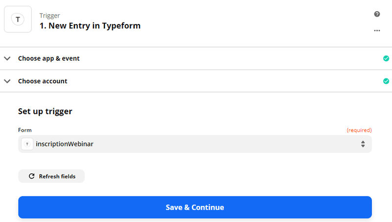 Zapier : Déclencher le zap à chaque nouvelle inscription