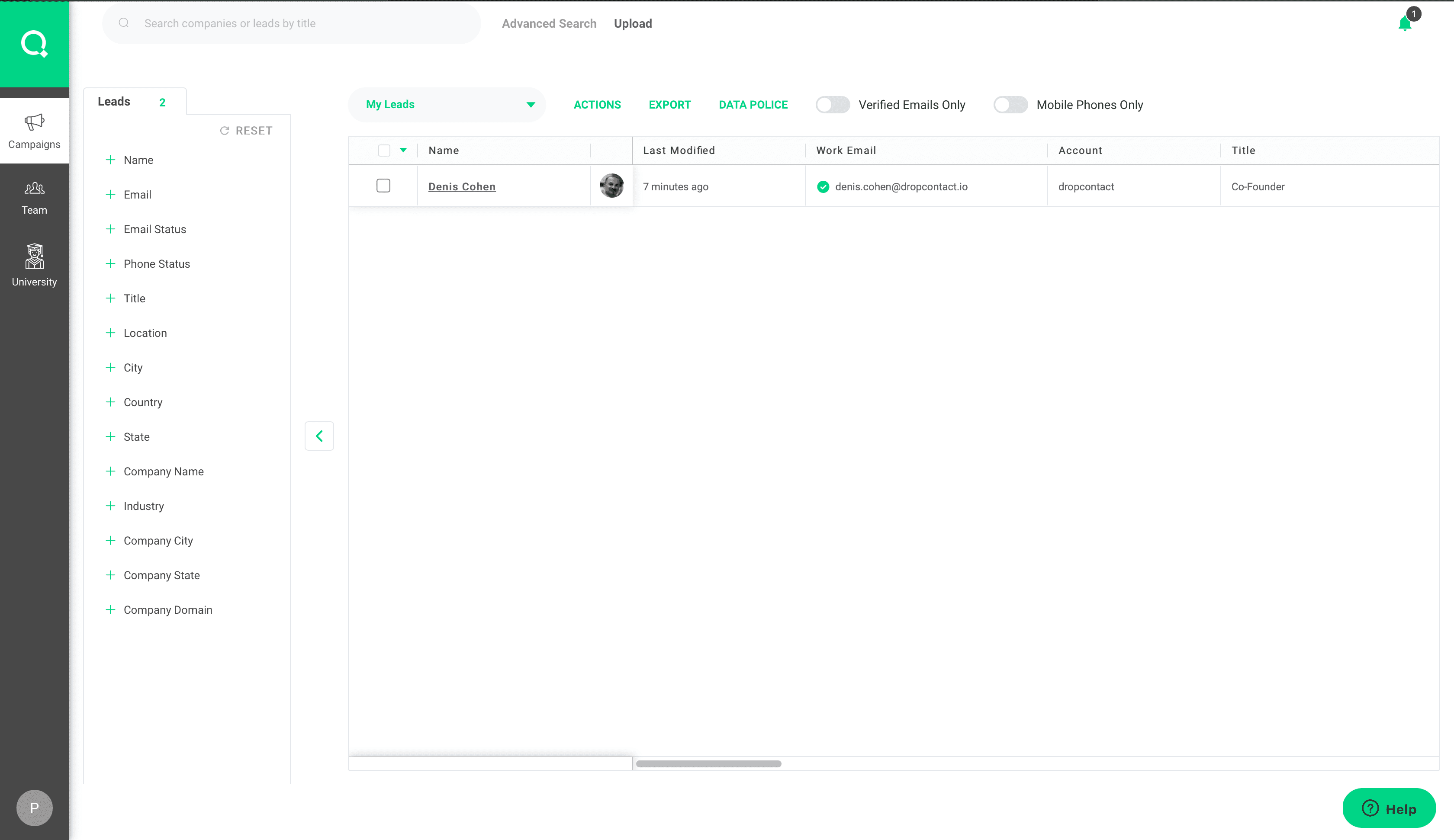 Top best Email Finder and B2B enrichment tool: LeadIQ