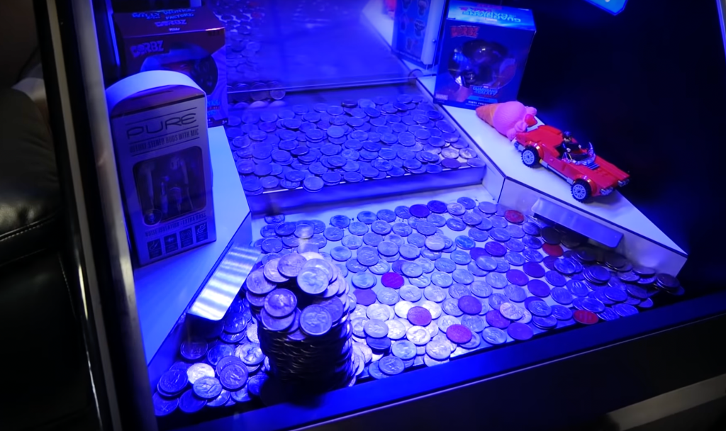winning a coin pusher machine jackpot