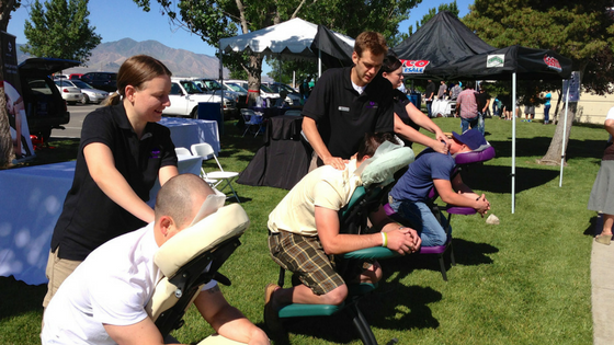 what to expect at a chair massage event
