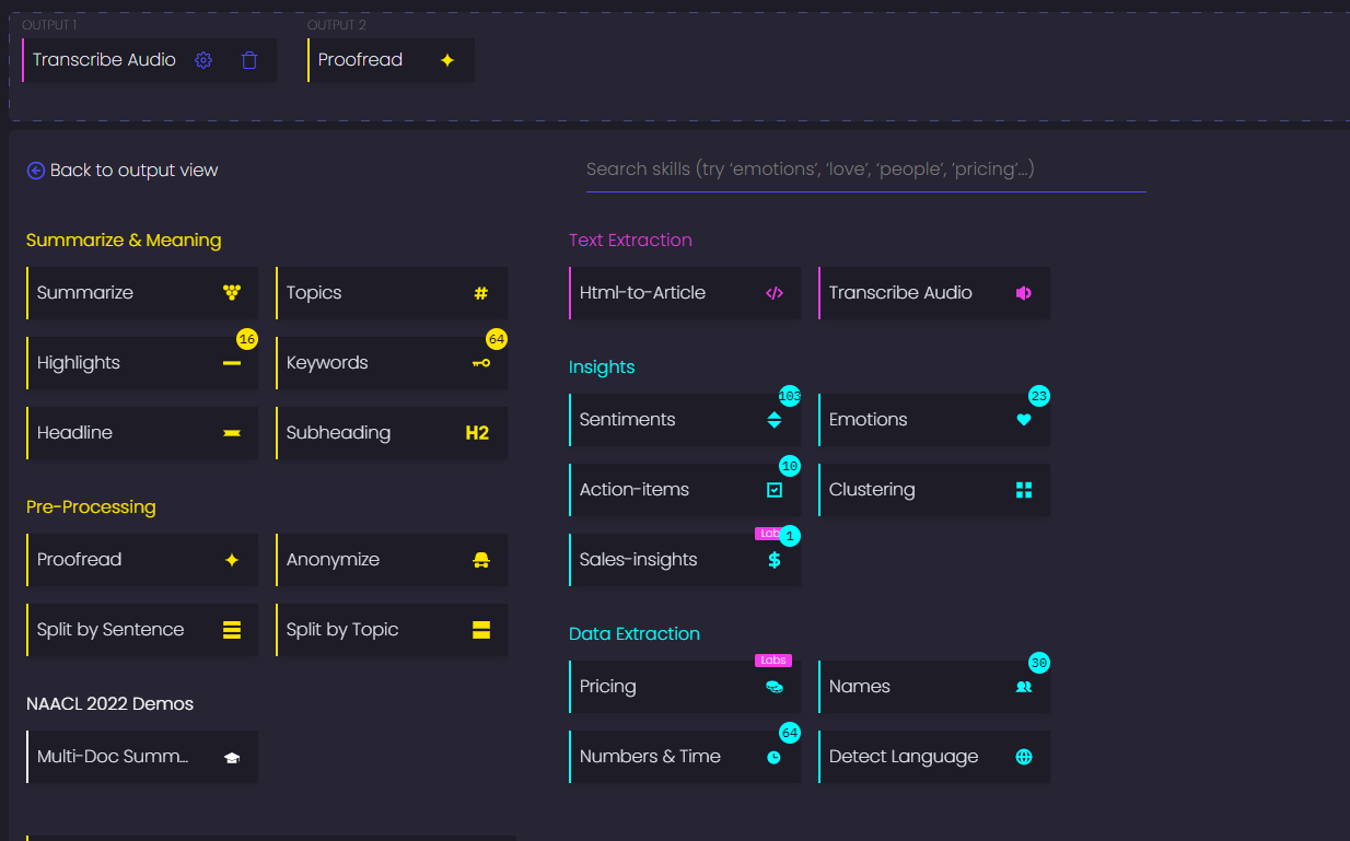Proofreading Audio Transcriptions One AI Studio