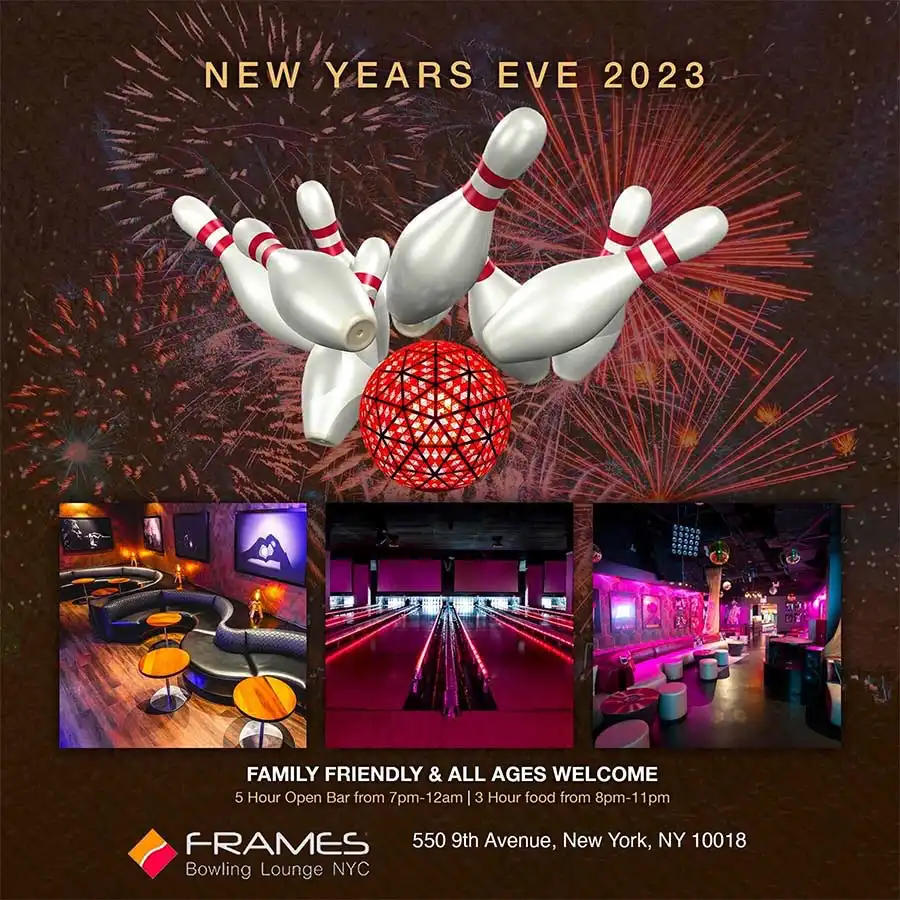 Frames Bowling Lounge Times Square New Years Eve 2023