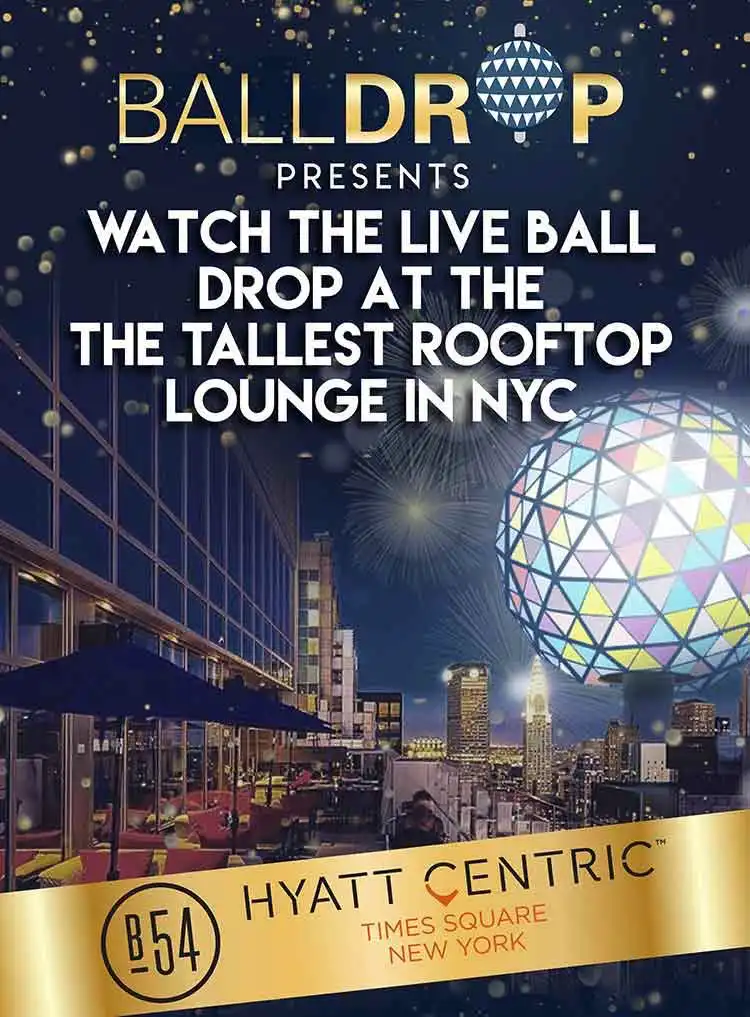 Bar 54 at Hyatt Centric Times Square New Years Eve 2023